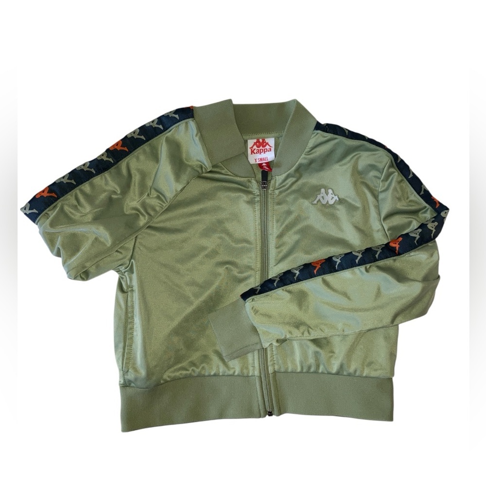 Kappa Cropped Olive Track Jacket GUC XS